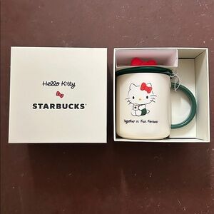 Hello Kitty + Starbucks Mug w/ Rubber Top